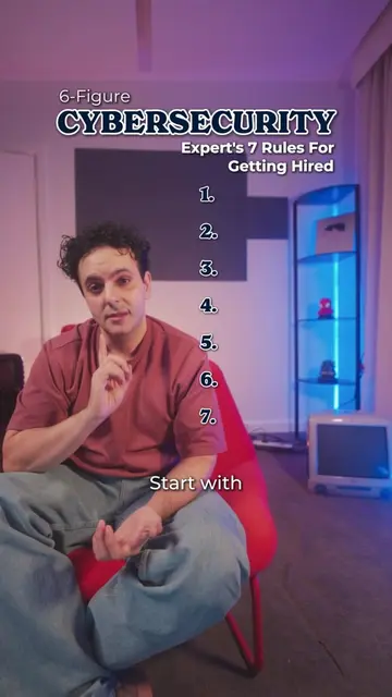 7-figure cybersecurity expert's 7 rules for getting hired 📕 Follow for more cyb