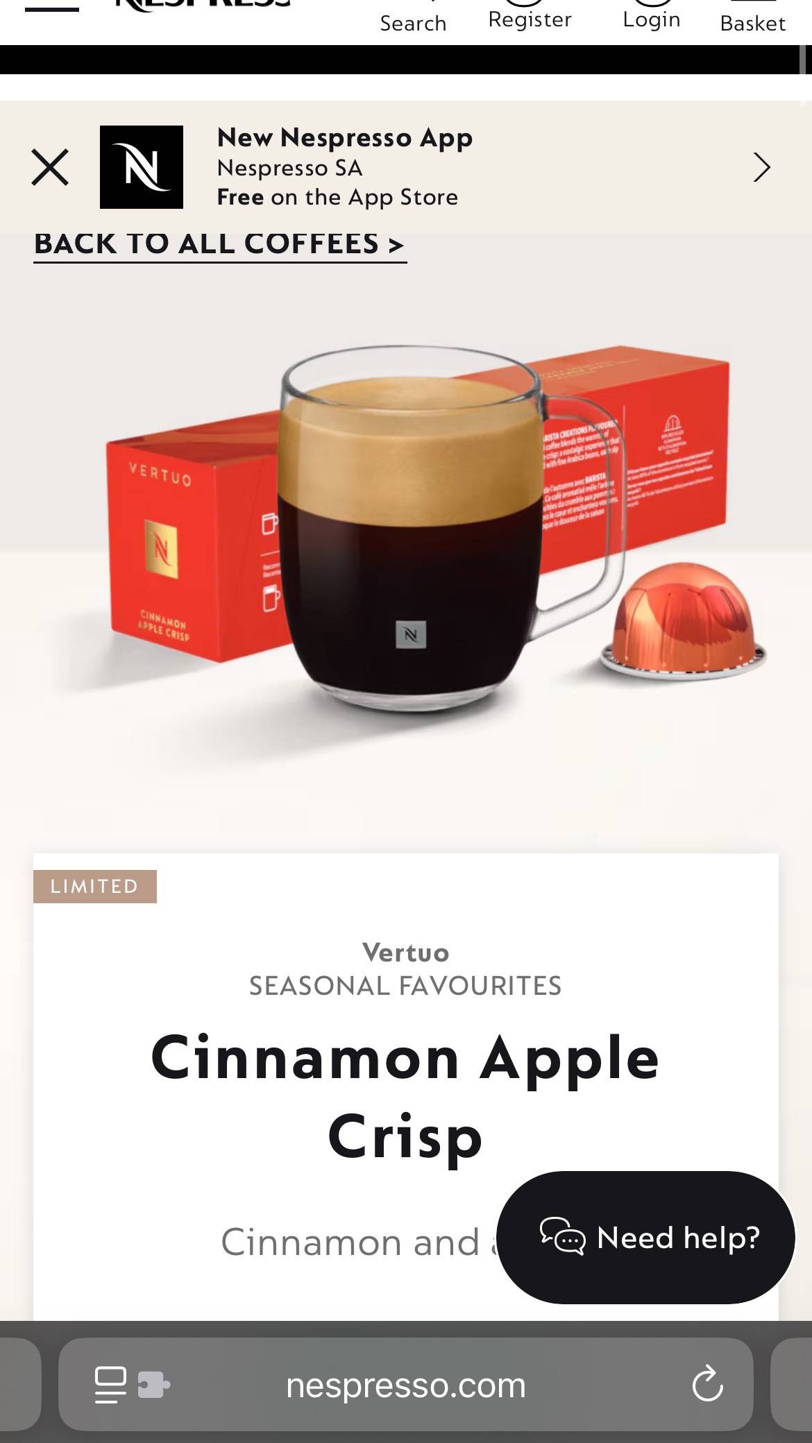 Just released for some countries a new seasonal nespresso pod flavor: CINNAMON A