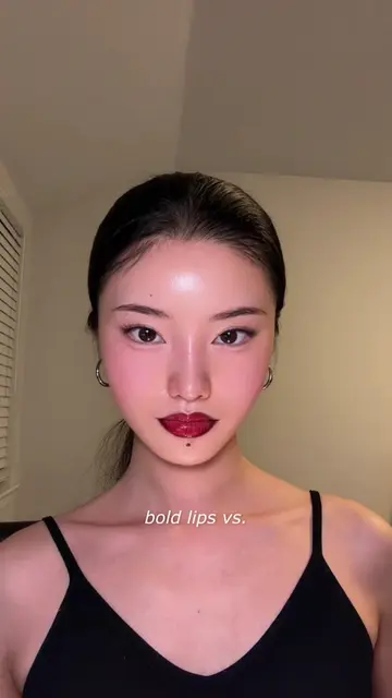 Once again! #boldlips vs #boldeyes #makeup #cherrycolalips #darkfemininemakeup 
