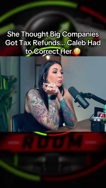 She Thought Big Companies Got Tax Refunds… Caleb Had to Correct Her 😳 #fyp #cal