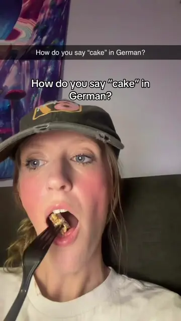 Learning the word “cake” in German with my freaky Pingo tutor 🤣 #learngerman #s