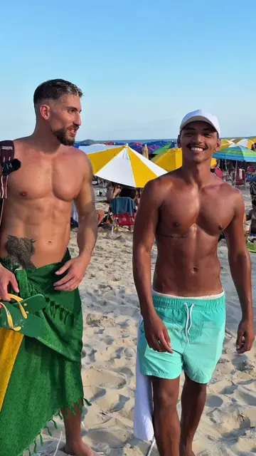 Sedrick teaching me portugués 😍 #beach #interview #Lifestyle #fitness #motivati