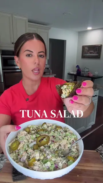 Tuna salad! I love making this and leaving it in the fridge for easy snack to go