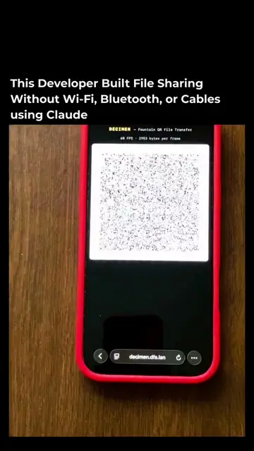 A developer used Claude Code to create a file-sharing system that can transfer d