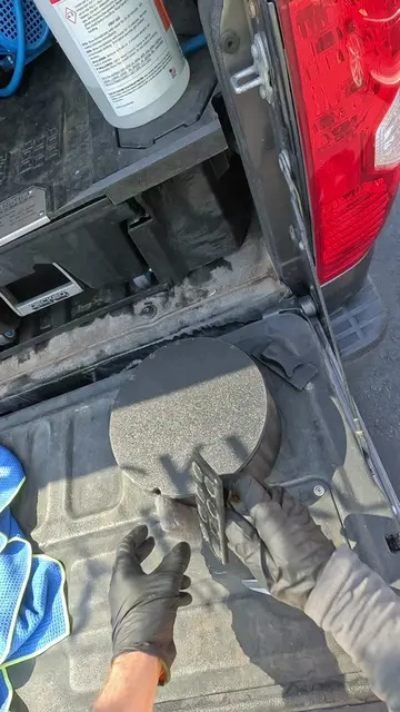 Using the Clip Mag Scrubber with 0000 steel wool on this construction clean made