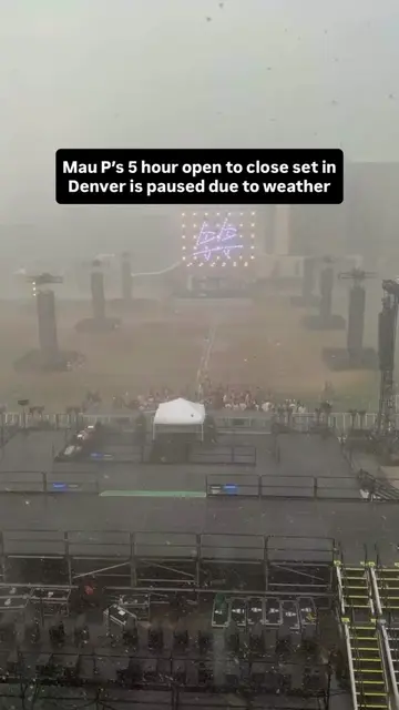 @Mau P’s 5 hour open to close set is paused due to the weather 👀 #edm #edmresid
