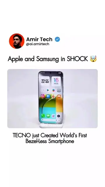 World's First Bezel-Less Smartphone 🤯 #tecno #smartphone #Tech 