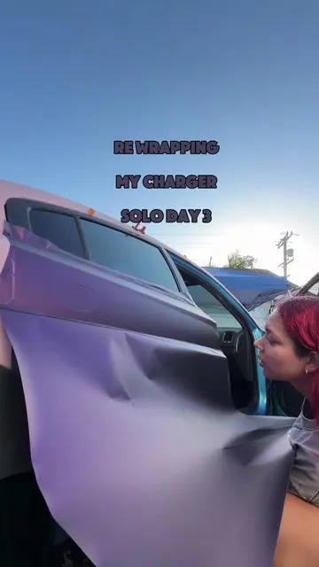 Re wrapping my charger solo day 3 🤭using @Ravoonyofficial 💜color: MATTE MAGIC 