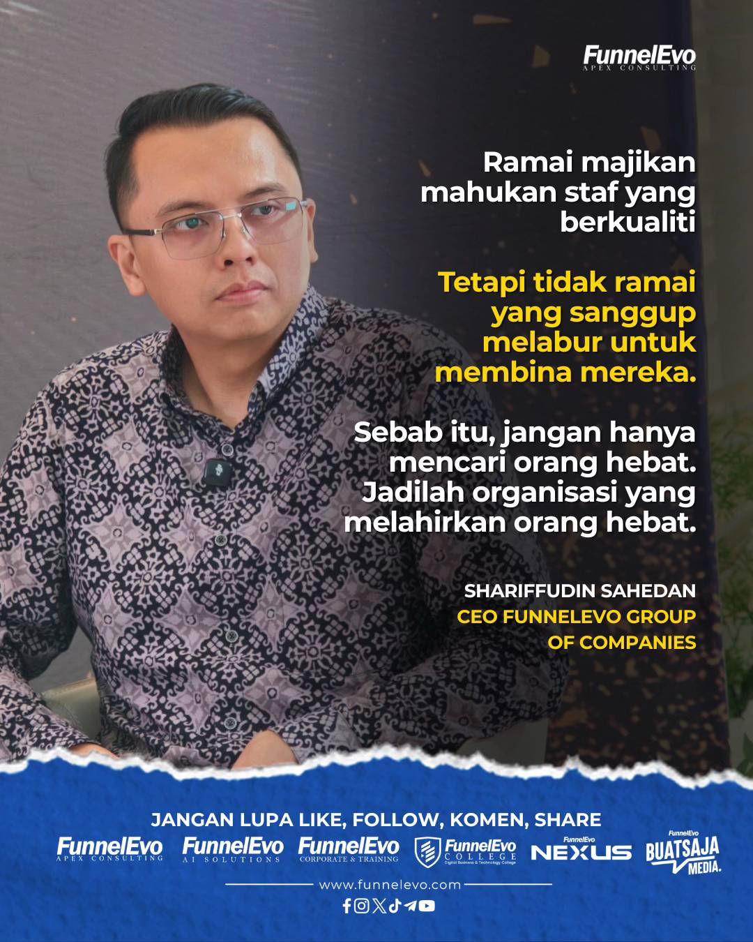#AmazingCEO #FunnelEvo10Tahun #AmazingFounder #MudahnyaMenjadiMajikan2026 