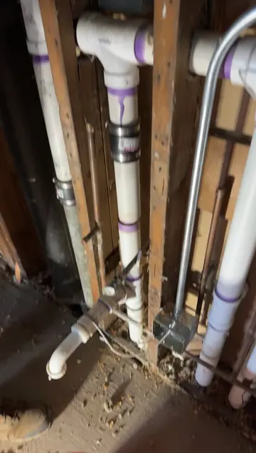 No hubs or nothing #plumbinglife #plumbing #plumbing 
