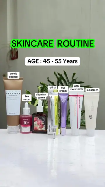 💖 45–55: Focus on boosting collagen, improving firmness, and reducing fine line