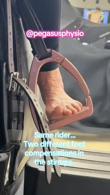 ⚖️Once some of your weight is transferred into the stirrups, they become a base 