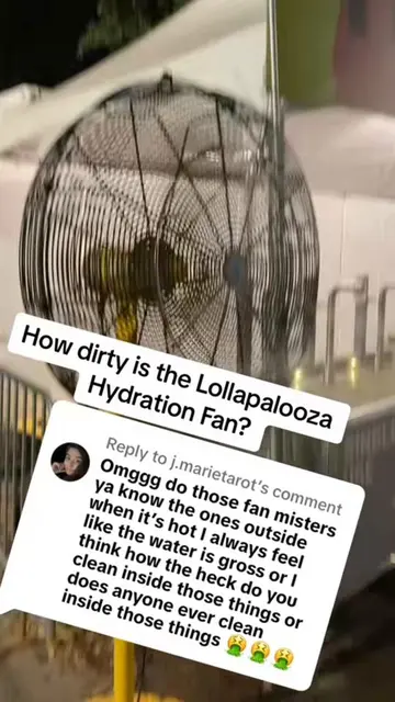 How dirty are those fan misters at Lollapalooza #lollapalooza #Science #sciencea