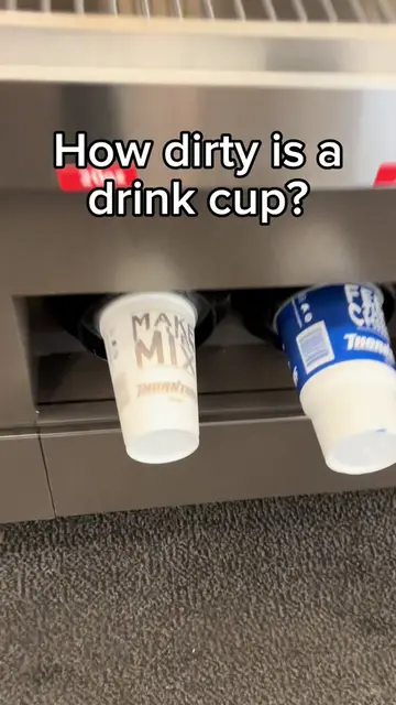 How dirty is a self serve drink cup? #Science #scienceathome #facts #drinks 