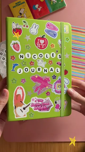 Started a new journal and went a little overboard on the stickers 🤭✨🌷⭐️💗 #jun