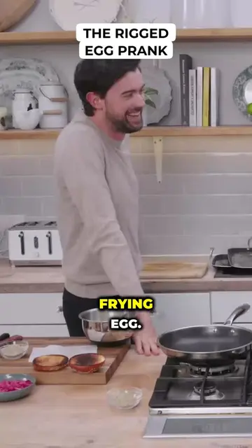 A perfect egg-frying lesson turns into pure chaos with a 'rigged egg.' You have 