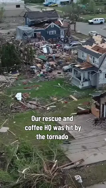 On Monday, our rescue and coffee headquarters were hit by the tornado that chang