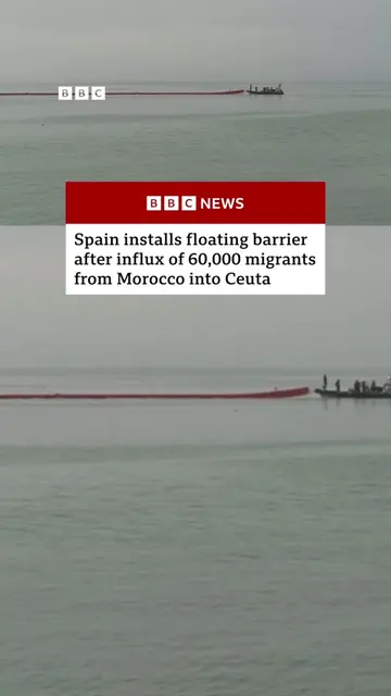 There were chaotic scenes on Thursday in Ceuta as border controls in the North A