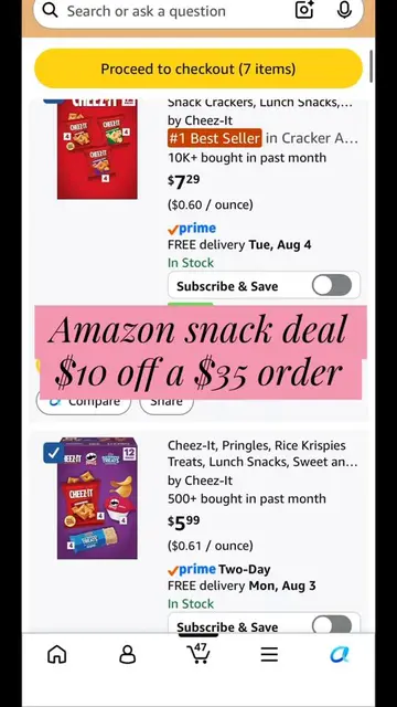 Let’s Stock up on snacks on Amazon! You can spend under $25 for select snacks #a