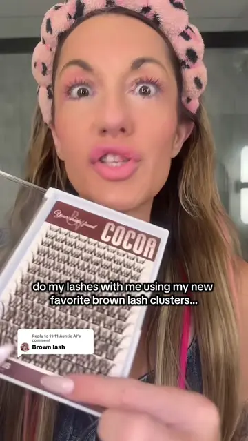 Replying to @11:11 Auntie Al do my lashes with me using my new favorite brown la