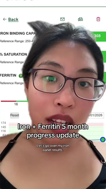 iron deficiency and low ferritin 5 month progress update! #irondeficiencyanemia 