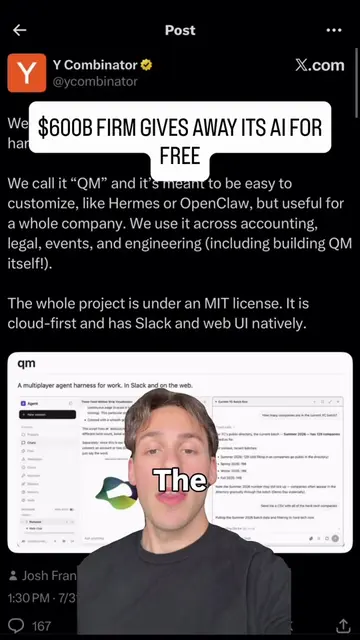 y combinator — the firm behind airbnb, doordash, and stripe — just open sourced 