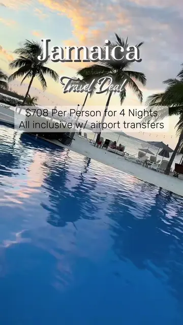 JAMAICA ALL INCLUSIVE DEAL From $700 per person Comment the Jamaica 👇🏽  Are yo