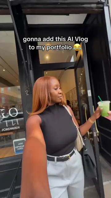 Living a whole double life thanks to this AI Vlog trend 💅🏾✨It’s actually SO ad