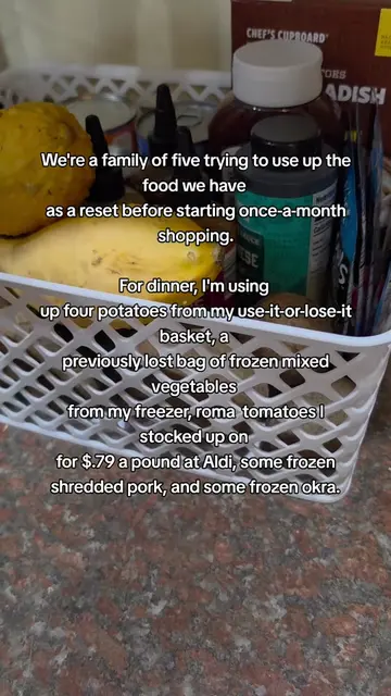 Using my Use-It-or-Lose-It Basket to use up what we already have to make some yu