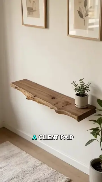 A client paid me $5,000 for a shelf that floats wi 