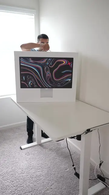 Setting up my wife’s new desk setup! 🍎💻🔥