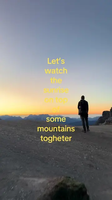 Yellow font btw #hikinglife #mountainsunrise #dolomitesitaly #mountainlife #gran