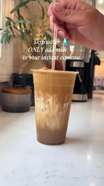 Watery coffee? Skip water and add only warm milk to your instant coffee/espresso