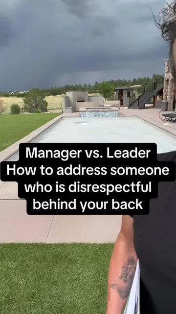 How to address someone who is disrespectful behind your back like a leader, not 
