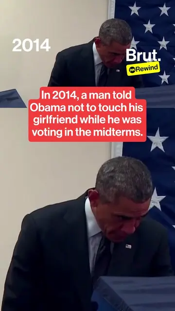 When Obama was casting his ballot for the 2014 midterm elections, a man jokingly