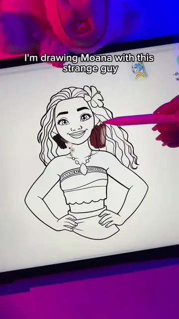App ArtWorkout #drawingprocess #digitalart #artchallenge #drawing #moana 
