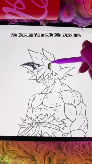 App ArtWorkout #goku #dbz #drawingprocess #artchallenge #aura 