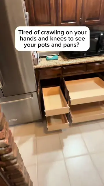 Stop crawling on your hands and knees just to get in your cabinets              