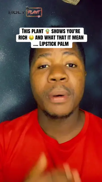 This plant 🪴 shows you’re rich 🤑 and what that it mean …. #Lipstickpalm #redpl