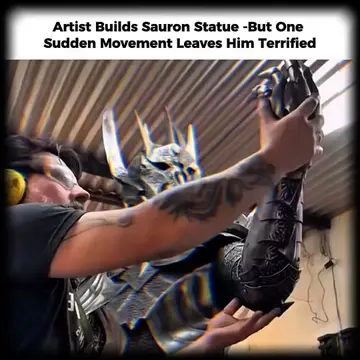 While creating a hyper-realistic statue of Sauron... Artist Franco Gallo was car