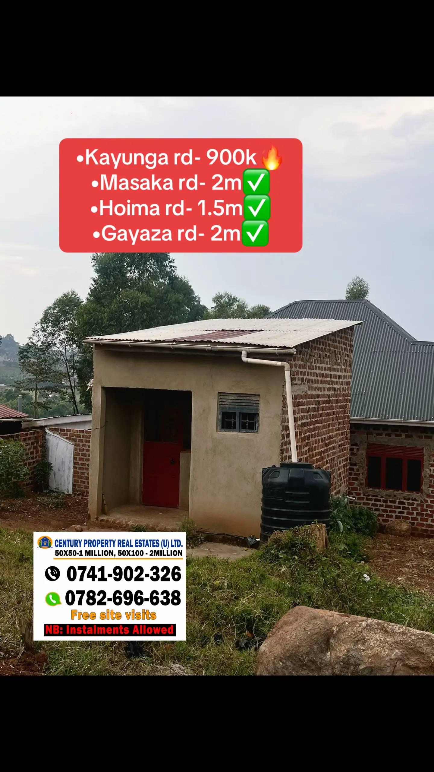 📞 : 0741- 902-326 |0782-696-638 📍 MUKONO–KAYUNGA •Agreement: Kayunga (50x50) @