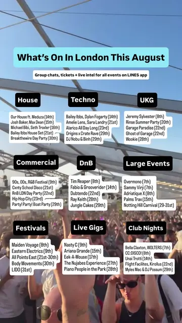 Ultimate cheat sheet guide to nightlife + music events happening this August in 