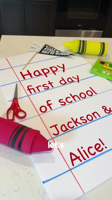 A jumbo back to school photo backdrop for $2?! ✏️📚 I grabbed a poster board fro