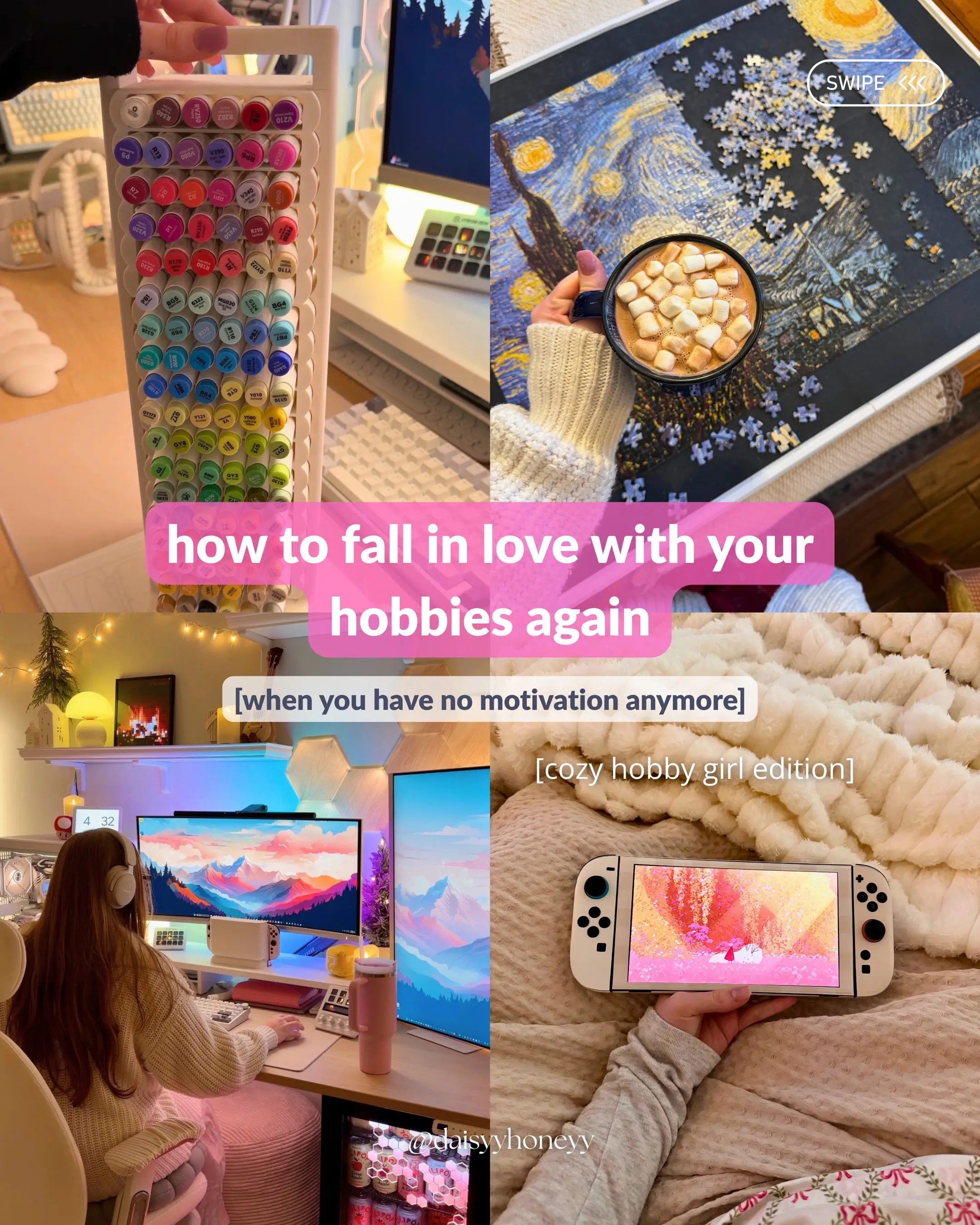 How to fall in love with your hobbies again 🥹🫶🏻 (when you have no motivation 
