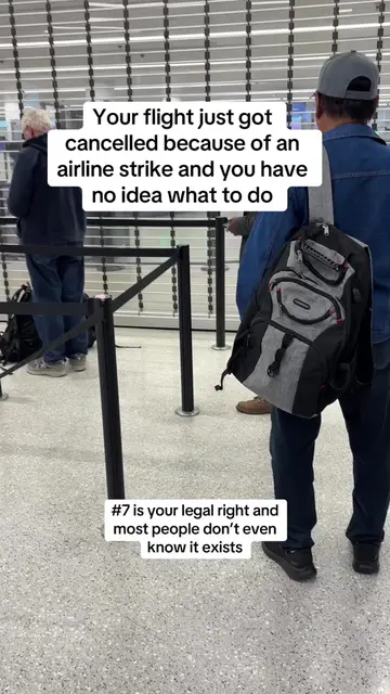 Your flight just got cancelled because of an airline strike and you have no idea