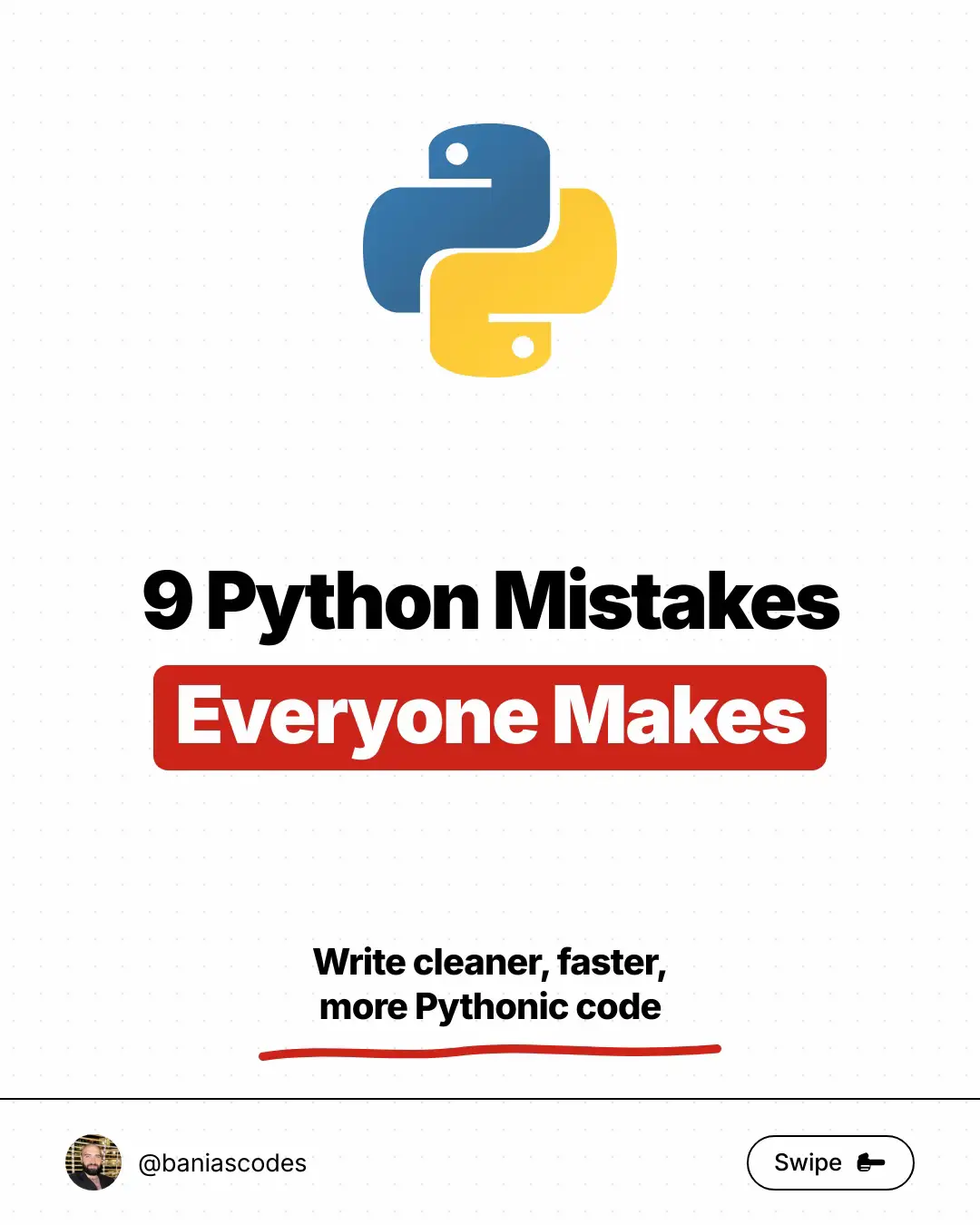9 Python mistakes 99% of developers make. Python is an easy language to pick up,