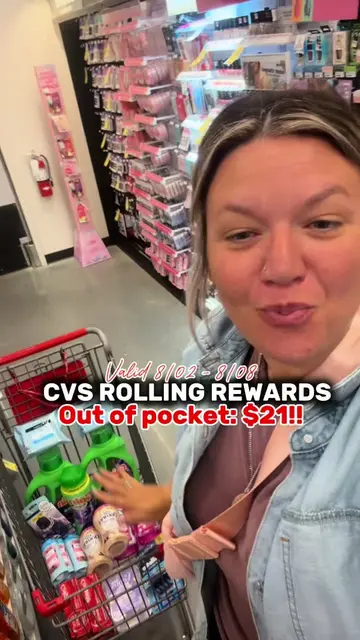 cvs rolling rewards haul for only $21! Deals valid 8/02 - 8/08 ✨ #cvsdeals #cvsp