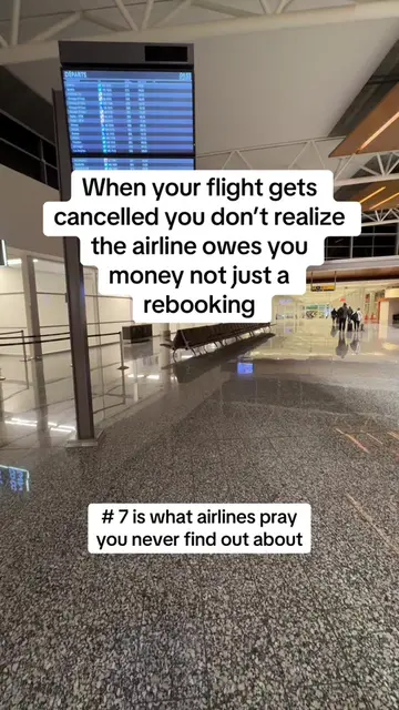 When your flight gets cancelled you don’t realize the airline owes you money not