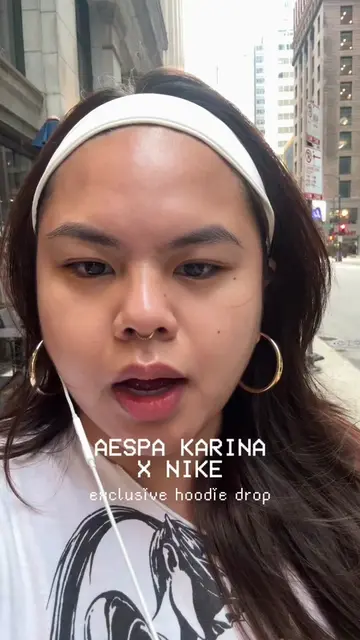 boots on the ground journalism for this karina exclusive hoodie drop 🏃‍♀️💨 SO 