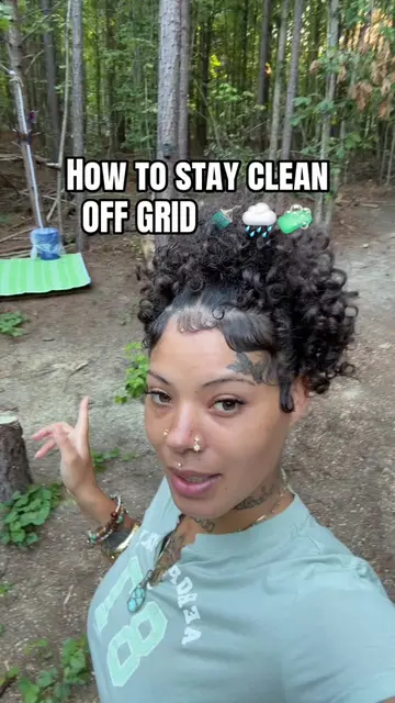 A temporary set up that works for camping, traveling & off grid 🚿 stay clean ! 